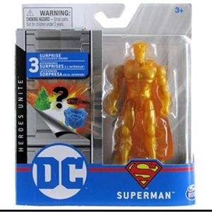 DC heroes unite 2020 superman (gold chase) 4-inch action figure by spin …